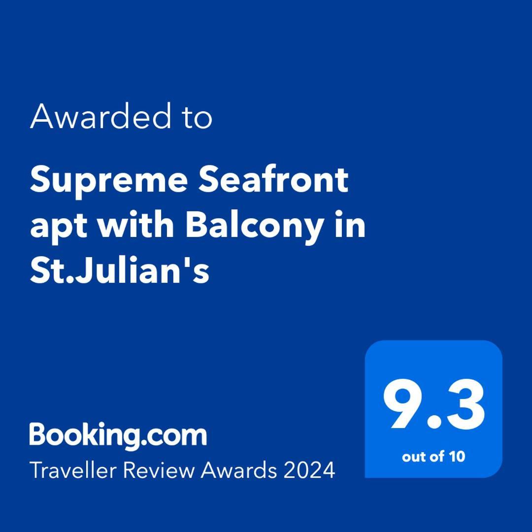 Saint Julian'sSupreme Seafront Apt With Balcony In St.Julian'S公寓 外观 照片